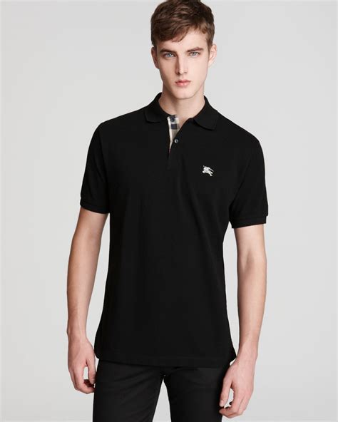 burberry polo heren zwart|Cotton Polo Shirt in Black .